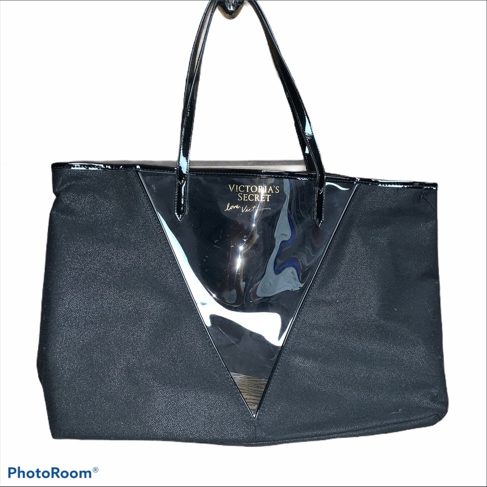 VS black tote bag with bonus animal print bag